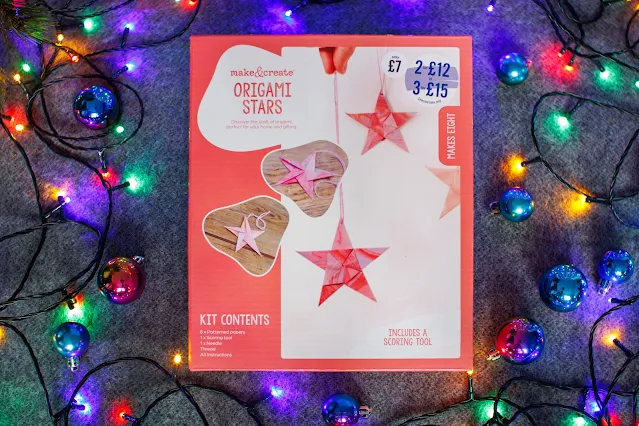 A box saying make&create Origami Stars