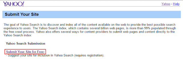 submit your site to Yahoo