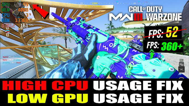 How To FIX High CPU Usage and Low GPU Usage in COD Modern Warfare 3 (Warzone) (Low FPS) 2024 Guide