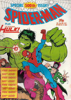 Spider-Man #500, plus the Hulk, Marvel UK, 1982