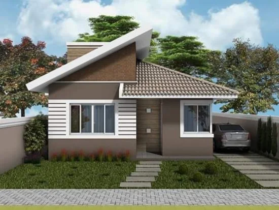 model atap rumah minimalis miring ke samping