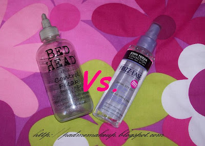 Tigi Makeup on Padme  S World  Tigi Bed Head Control Freak Vs  John Frieda Frizz Ease