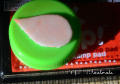 Make your own stamp + plastic bottle cap +