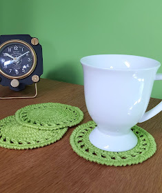 Make these quick and easy crochet coasters