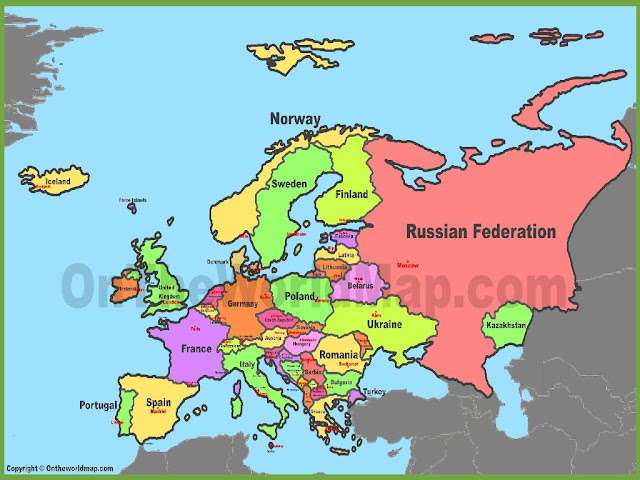 Maps Europe Countries 