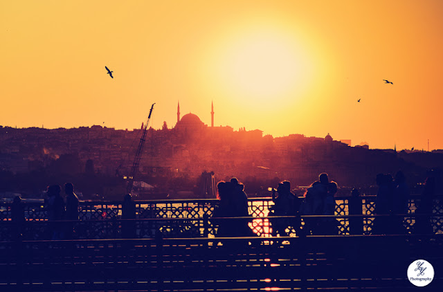 Silhouettes - Sunset - Galata Bridge - Istanbul - Turkey - Y&Y Photography