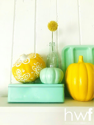 fall,pumpkins,painting,faux finish,decorating,diydecorating,DIY,dollar store crafts,farmhouse style,tutorial,vintage style,colorful home,painted pumpkins,faux painting tutorials,jadeite,fau painted jadeite pumpkins,jadeite pumpkins.