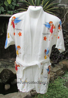 handuk kimono anak karakter tinker bell yang lucu