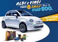 Logo ''Aldi e Vinci'': in palio migliaia di prodotti, buoni spesa da 10 e fino a 500€ e 2 Fiat 500