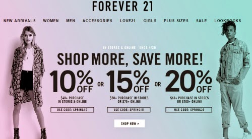forever 21 has a shop more save more promotion on now save 10 % off $ ...