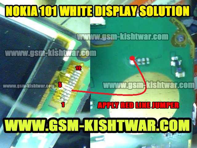 Nokia 101 display problem, White display, Display solution, Display ways.