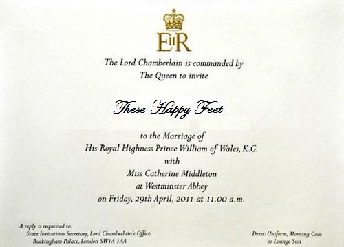 kate and prince william wedding invitation. kate middleton prince william