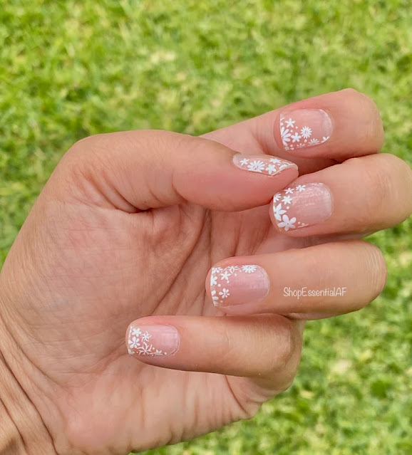French Flowers Nail Art