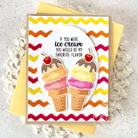 Sunny Studio Stamps: Botanical Backdrop Everything's Rosy Hello Word Die Two Scoops Stitched Oval Friendship Cards by Juliana Michaels Angelica Conrad
