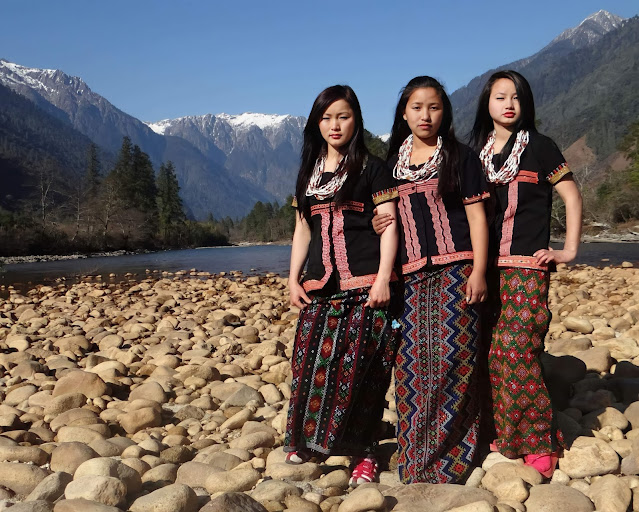 Mishmi ladies with their traditional attires