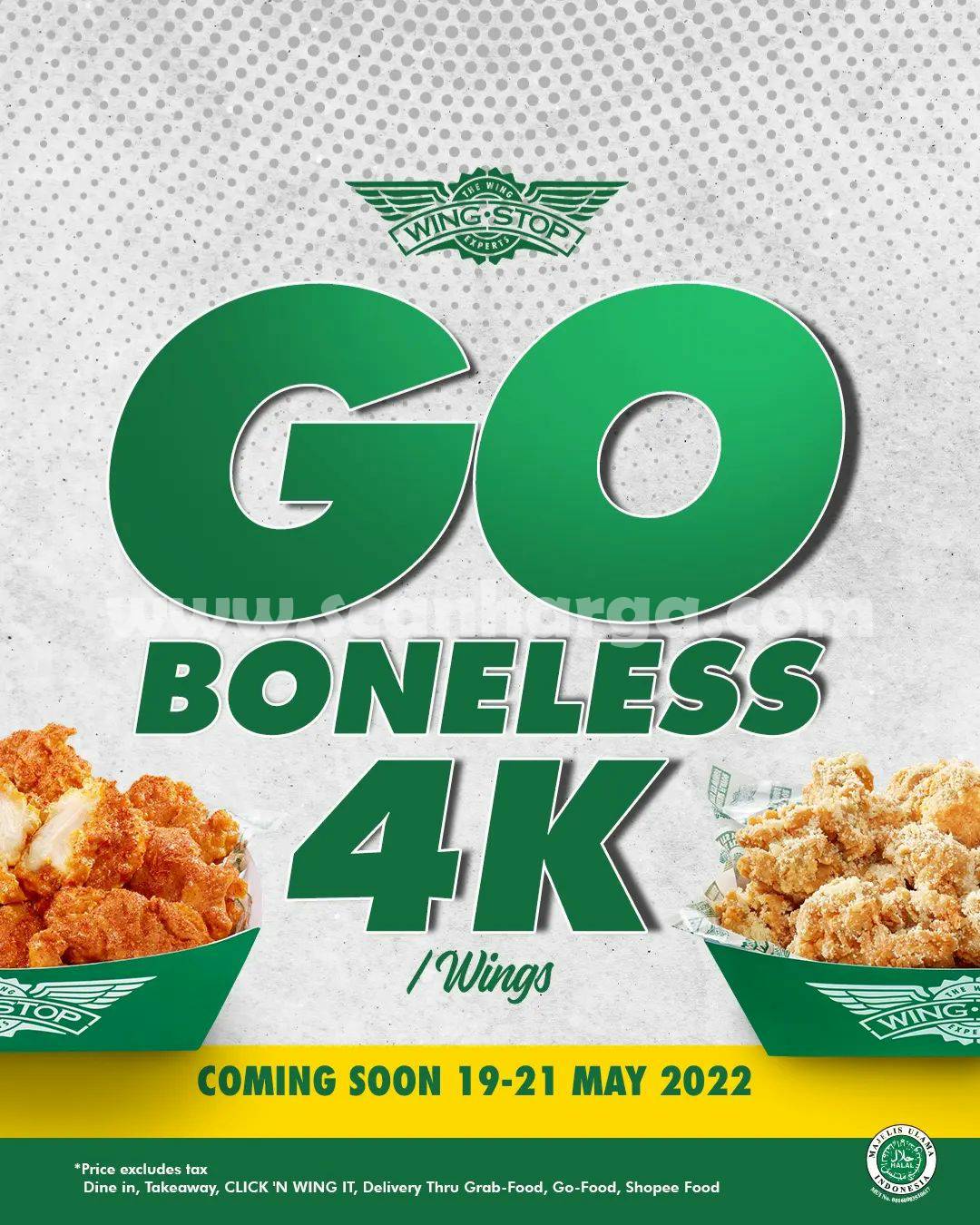 Promo WINGSTOP GO BONELESS Hanya 4 Ribu-an Per Wings