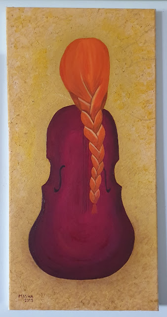 Peinture sur toile Masha La femme violoncelle