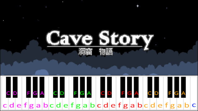 Cave Story - Theme Song Piano / Keyboard Easy Letter Notes for Beginners