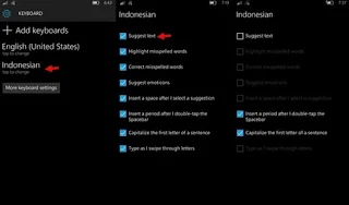 Cara Menonaktifkan Text Suggestion di Windows 10 Mobile