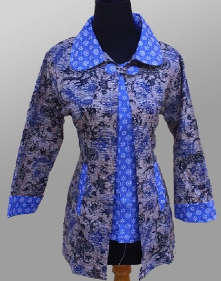 10 Model  Baju  Batik  Kantor Wanita  Berjilbab  2021