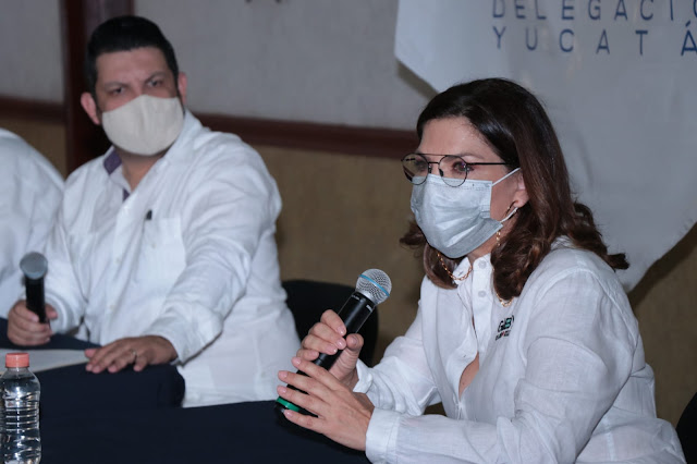 Afiliados de Canaive Yucatán se reúne con la candidata a diputada federal del PRI, Gabriela Cejudo Valencia