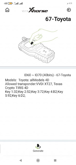 Write Toyota EU 4D70 93C56 Key with VVDI Super Chip 2