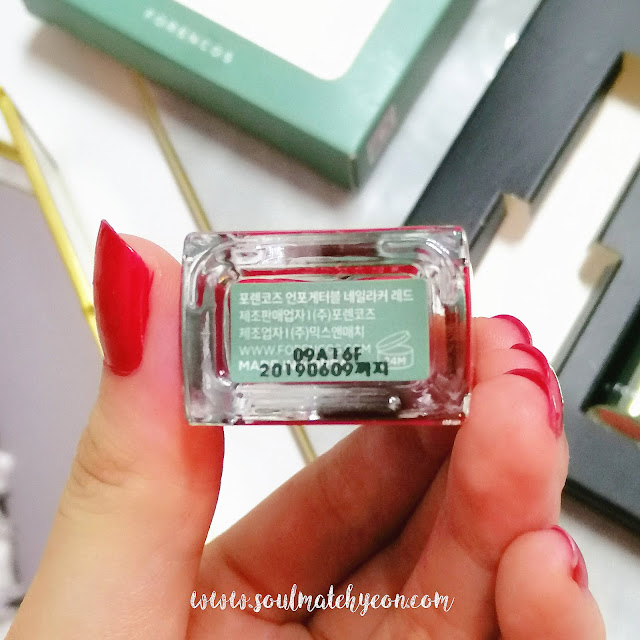 Review; Forencos' Unforgettable Nail Lacquer RED