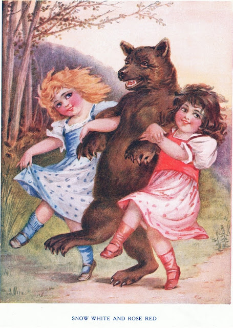 Белоснежка и Красная роза, 1920-е (цветная литография)
