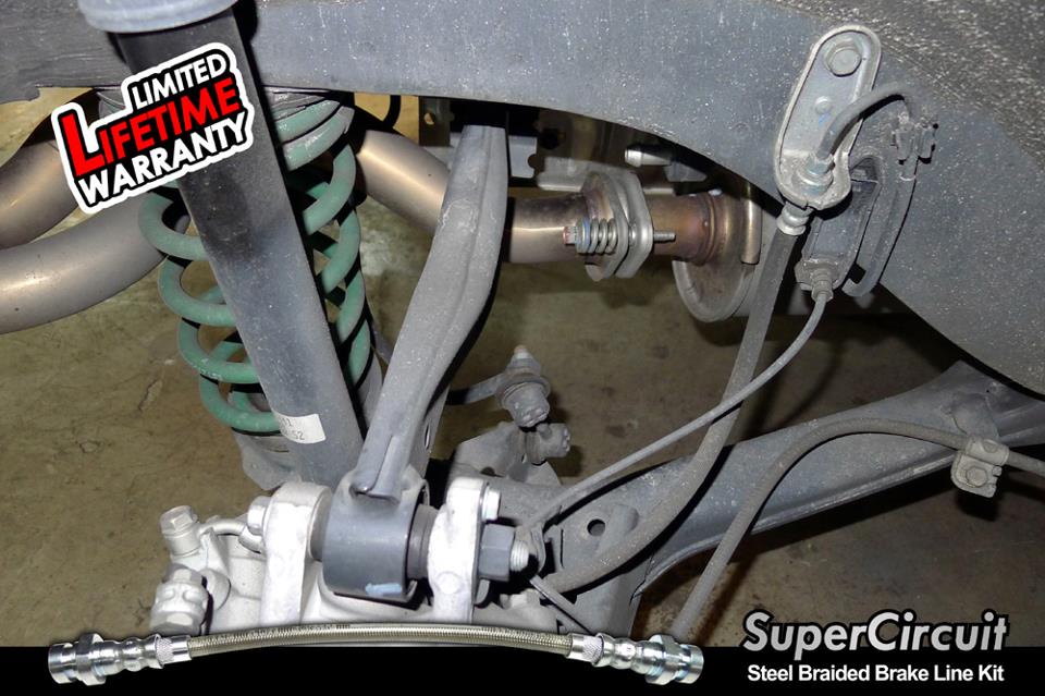 SuperCircuit Steel Braided Brake Hose/ Brake Line Kit for 
