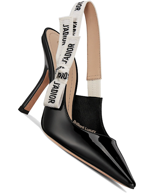 ♦Dior J'Adior slingback pumps in black patent calfskin #dior #shoes #black #brilliantluxury