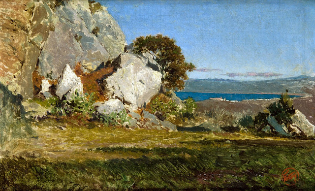 Paisaje Napoitano, Mariano Fortuny y Marsal, Paisajistas españoles, Paisajes de Mariano Fortuny, Pintor español, Mariano Fortuny, Pintores Catalanes, Pintores de Barcelona, Pintor Mariano Fortuny