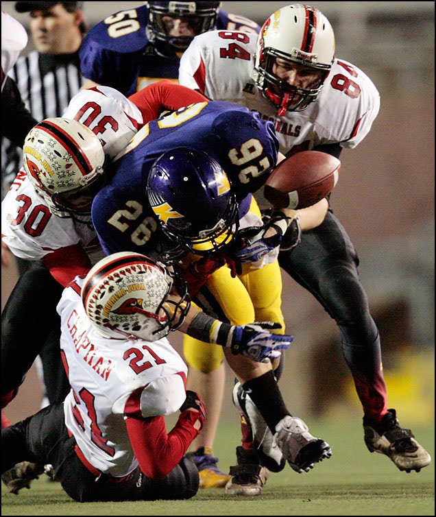 Clockwise from bottom, Brodhead-Juda High School's Blair Chapman (21), 