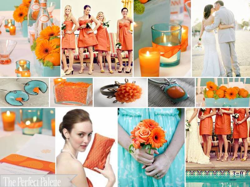 Some gorgeous Orange wedding colour palettes from The Perfect Palette