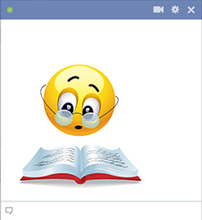 Emoticon With Book