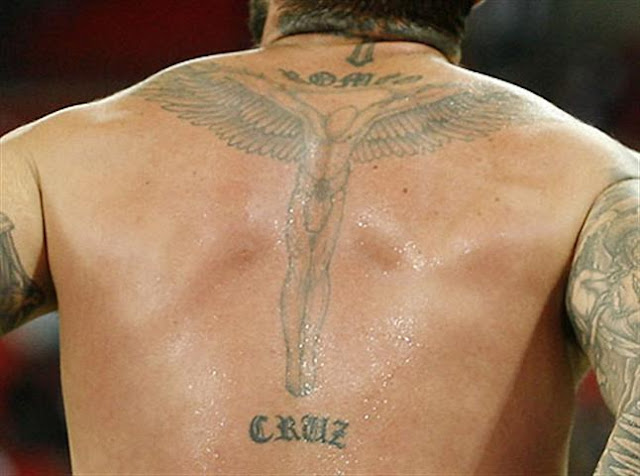 David Beckham Angel Body Tattoo 