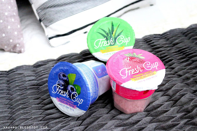 Etude House Fresh Cup Blueberry Smoothie Modeling Mask, Etude House Fresh Cup Modeling Mask, Etude House, Review, Fresh Cup Modeling Mask, Modeling Mask, Rubber Mask, Etude House Fresh Cup, Etude House Modeling Mask, Strawberry, Blueberry, Aloe Vera