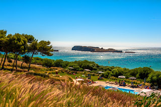 Beach pool with beach beyond, Hotel Martinhal, Portugal