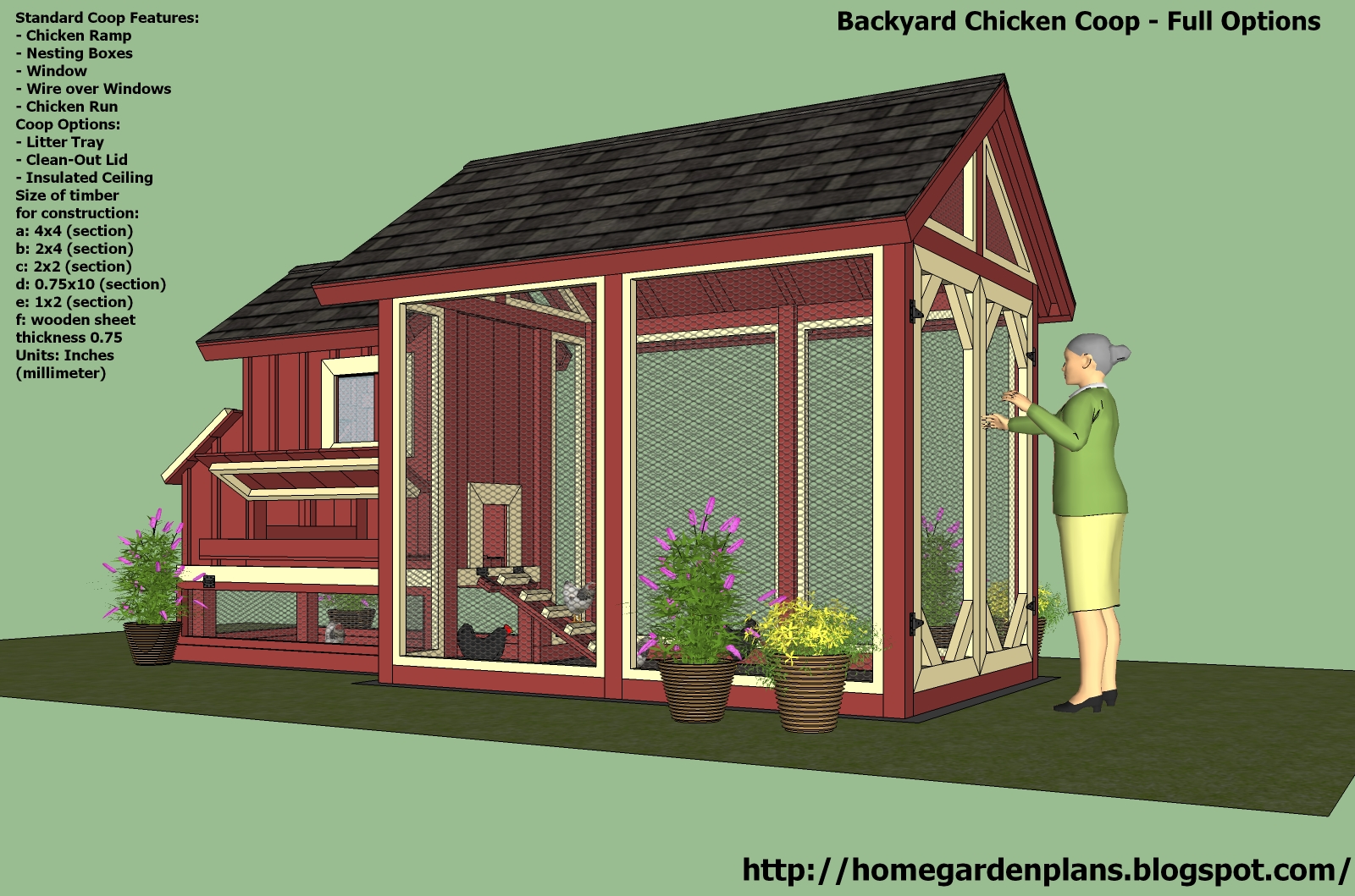 garden plans: S101 - Chicken Coop Plans Construction - Chicken Coop 