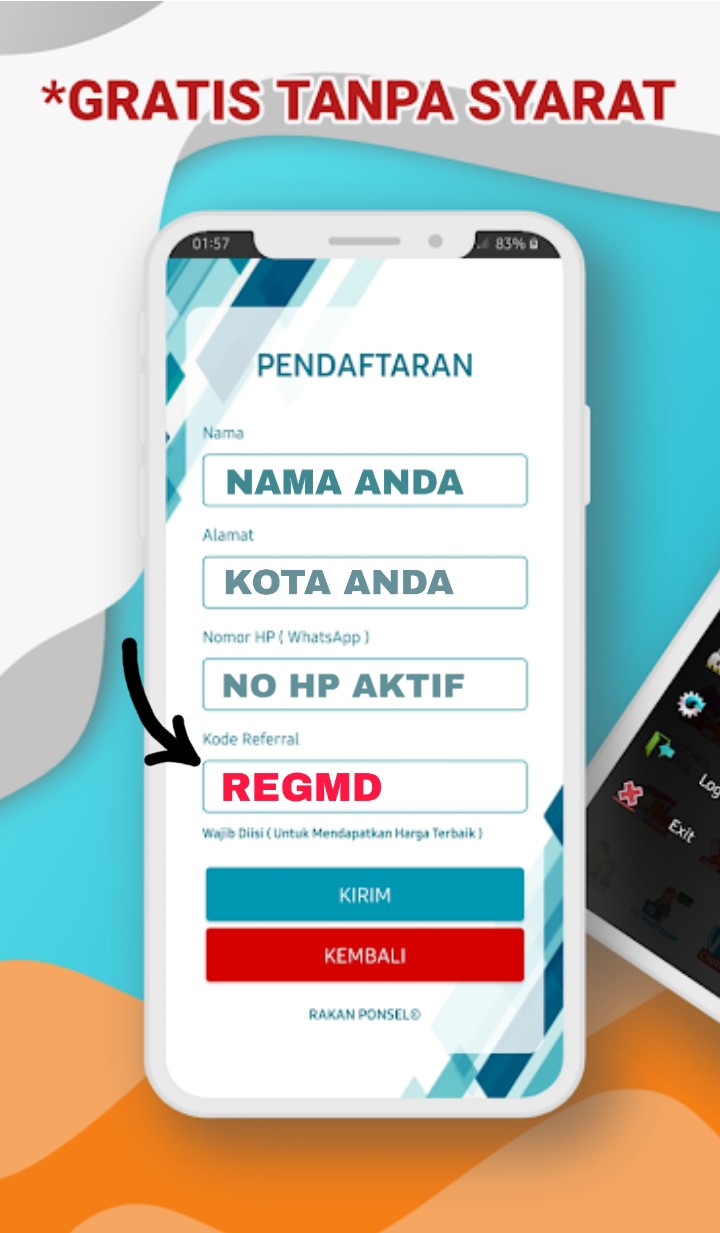 Kode referral rakan ponsel