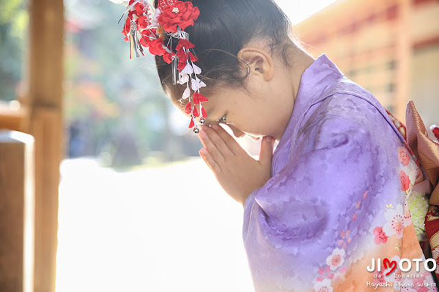 手向山八幡宮で七五三出張撮影