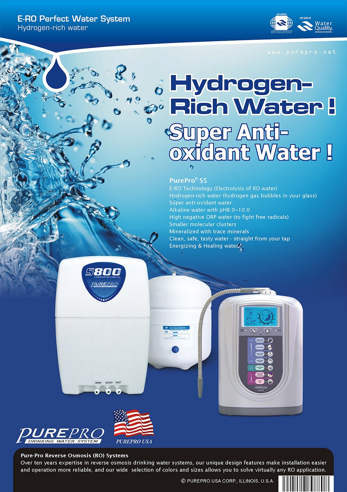 PurePro® Perfect Water System S5 - A Combination of The Best of World ( RO + Water Ionizer) ERO-S5