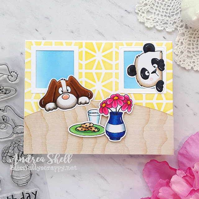 Cozy Scene Card by Andrea Shell | On the Table set by Gerda Steiner Designs