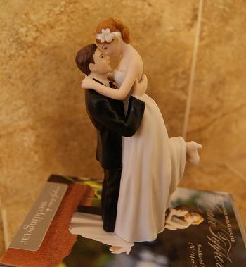 True Romance Couple Unique Wedding Cake topper