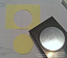 Craft with Beth: Stampin' Up! Abstract Impressions stam set card World Kindness Day masking reverse masking Painted Harvest Subtle Embossing Folder Circle Punch