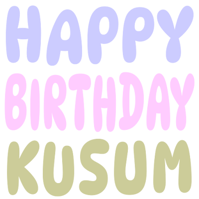 Happy Birthday Kusum (Sticker)
