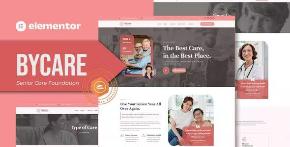 Best Senior Care Foundation Elementor Template Kit