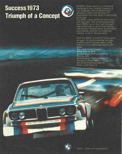 BMW's old school advertisements were eye catching and really sent a powerful