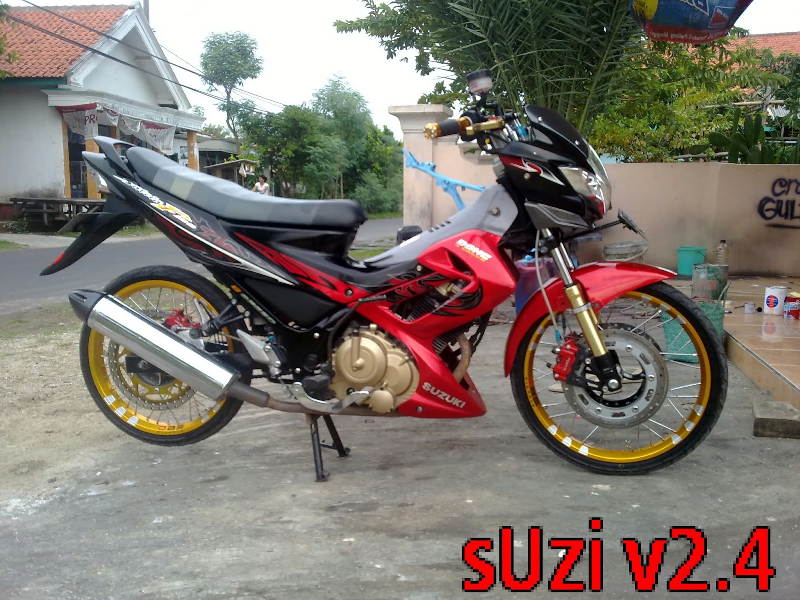 Modifikasi satria fu hitam abu abu Images