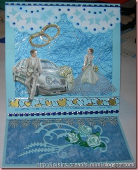 carte 3d chevalet mariage