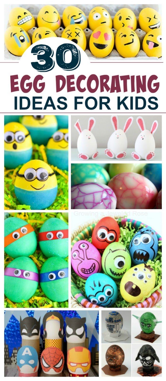 30 AWESOME ways to dye & decorate Easter eggs with kids- so many fun ideas! My kids are going to love these!!!